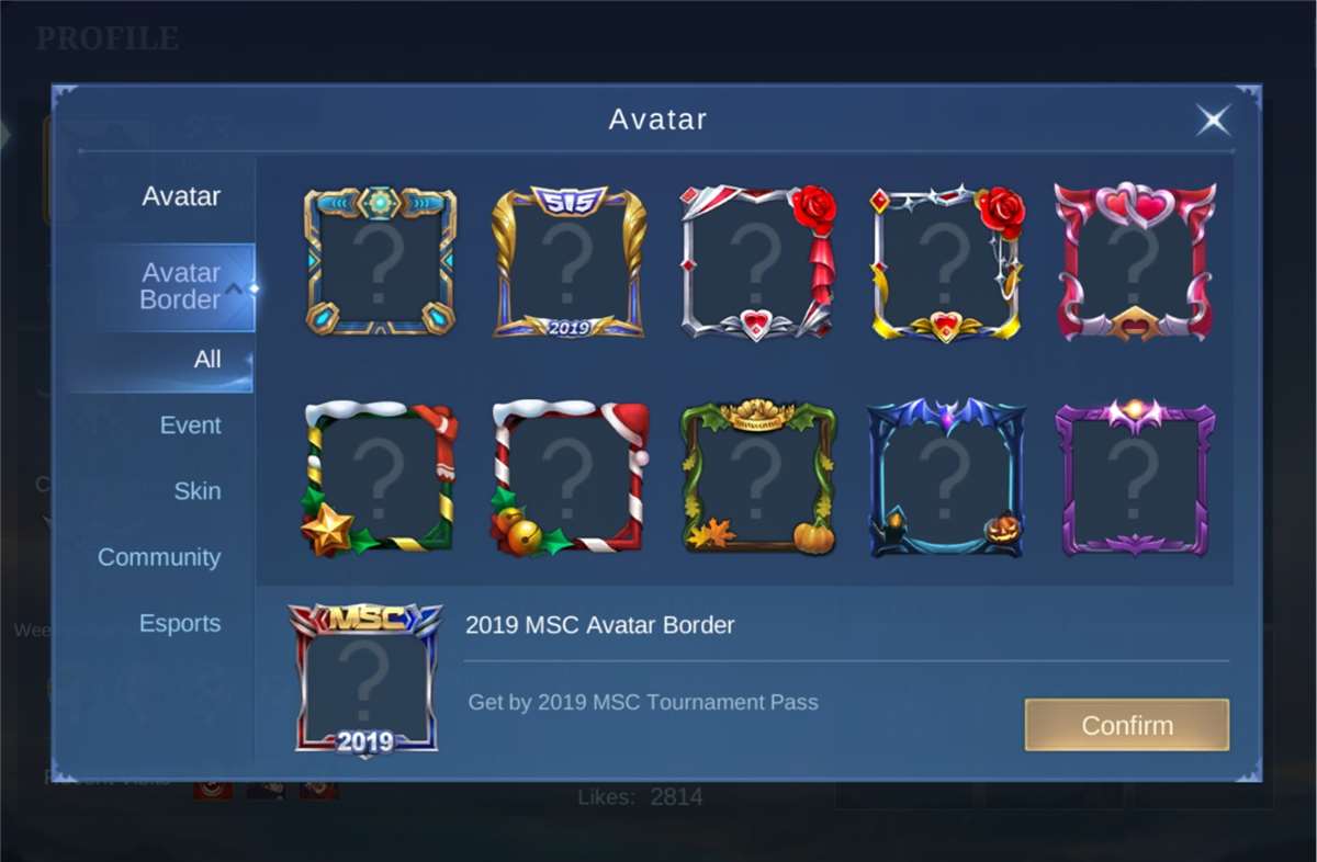 Game account sale Mobile Legends